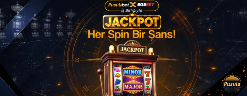 Minor ve major jackpot göstergeli slot makinesi