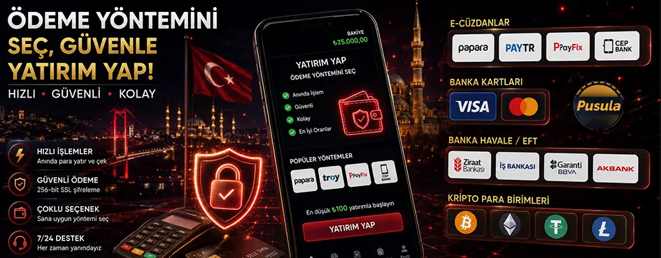 Papara, Visa, banka havalesi ve kripto ödeme seçenekleri panosu